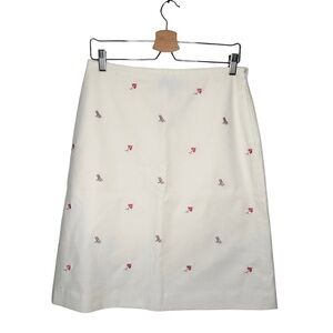 346 Brooks Brothers | White Beach Novelty A-line Skirt Size 8